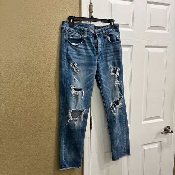 American Eagle Outfitters Denim - American Eagle Outfitters Ripped Blue Boyfriend Jeans